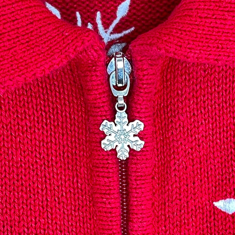 Southern Lady II Red Snowflake Sweater Vest Size 1X - Picture 4 of 7
